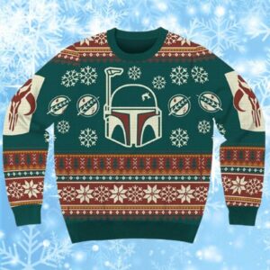 Star Wars Boba Fett The Mandalorian Winter Holiday Sweater 1 1