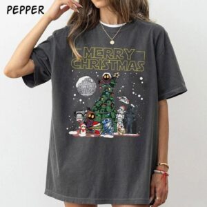 Star Wars Christmas Shirt Star Wars Disney Comfort Colors Shirt Star Wars Characters Star Wars Christmas Tree Shirt Christmas Trip Shirt 1