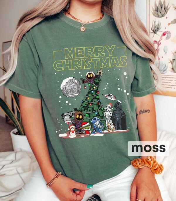 Star Wars Christmas Shirt Star Wars Disney Comfort Colors Shirt Star Wars Characters Star Wars Christmas Tree Shirt Christmas Trip Shirt 2