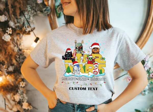 Star Wars Christmas shirt Christmas Family shirt Kids shirt Christmas Gifts Merry and Bright Shirt Disneyland Shirts Disney Shirt C84 3