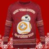 Star Wars May the Cheer BB 8 With You Unisex Ugly Christmas Sweater 5 5