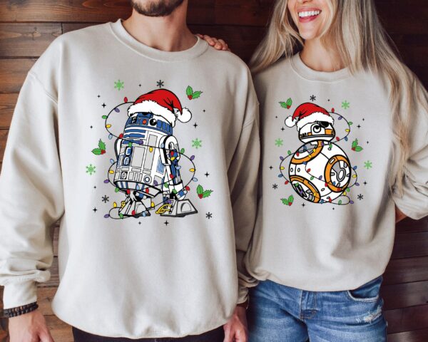 Star Wars R2 D2 BB 8 Christmas Shirt Disney Santa Xmas Shirt Disneyworld Christmas Trip Disneyland Xmas Shirt Family Matching Shirts 4