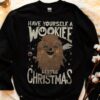 Star Wars Wookiee Little Christmas Sketched Graphic Shirt Funny Star Wars Xmas Party Tee Galaxys Edge Unisex Comfort Colors(r) Holiday Gift 2