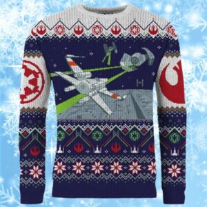 Star Wars X Wing v TIE Fighter Ugly Christmas Sweater 1 1