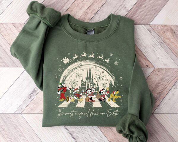 The Most Magical Place On Earth Sweatshirt Magic Kingdom Christmas Mickey And Friend Christmas Sweatshirt Disney Family Christmas Hoodie 1