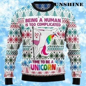 Time To Be A Unicorn Christmas Sweater 1 1