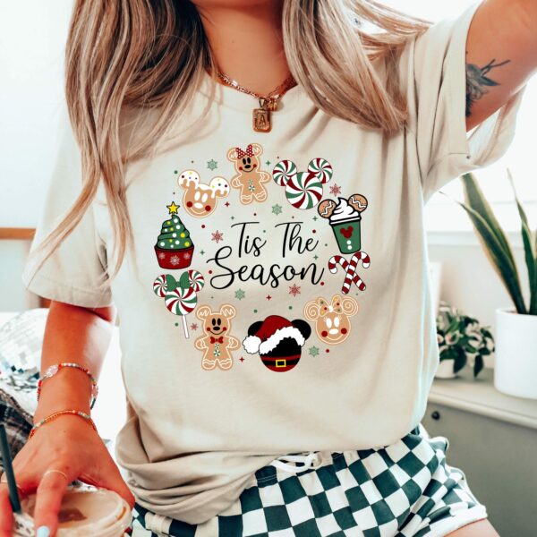 Tis The Season Christmas Sweatshirt Christmas Mickey Sweatshirt Magic Kingdom Christmas Sweater Mickey and Friends Christmas Crewneck 4