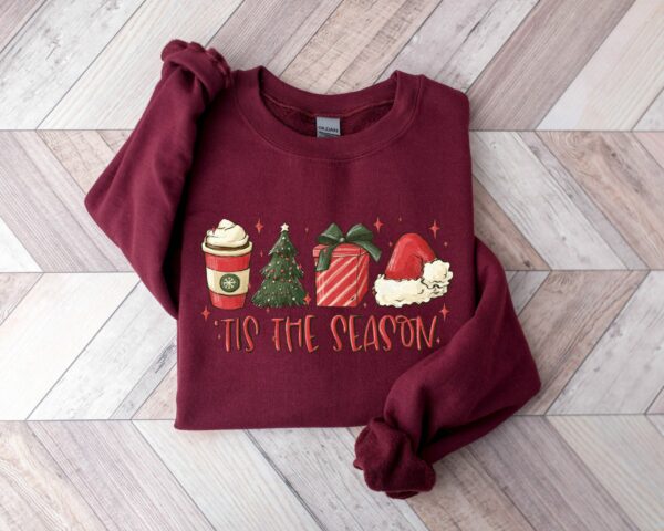 Tis The Season Sweatshirt Christmas Tis The Season Sweatshirt Merry Christmas Shirt Christmas Sweatshirt Cute Winter Hoodie 2