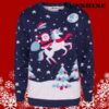 Ugly Christmas Sweater Santa Riding A Unicorn 5 5