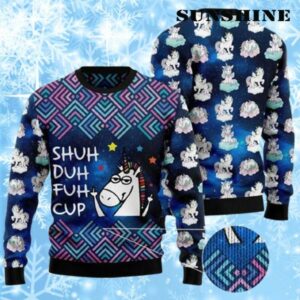 Unicorn Shuh Duh Fuh Cup Christmas Sweater 1 1