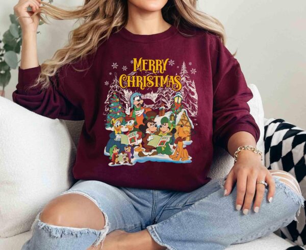 Vintage Merry Christmas Mickey and Friends Shirt Disney Christmas Sweatshirt Mickeys Very Merry Christmas Party Disneyland Christmas Tee 6