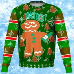 Wasted Cookie Funny Ugly Sweaters Christmas 1 1